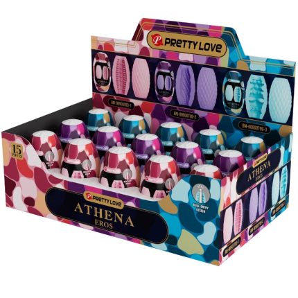 PRETTY LOVE - ATHENA EROS PACK 15 VERSCHIEDENE MÄNNLICHE MASTURBATOREN - Größe M