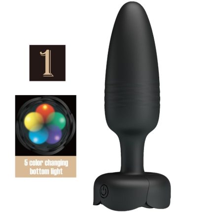 PRETTY LOVE - TARION ANAL PLUG MIT LED LICHT SCHWARZ 12,5 CM - Größe 12