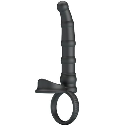 PRETTY LOVE - TATUM VIBRIERENDER PENISRING MIT STECKER 10 VIBRATIONEN SCHWARZ - Größe 10