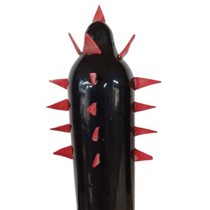 CONDOMERIE - HANDBEMALTE NEUHEITSKONDOME SCHWARZER KAKTUS XL - Größe XL