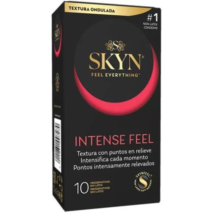 SKYN - KONDOM MIT INTENSIVEM GEFÜHL UND STRUKTURIERTEM WELLENDESIGN, 10 EINHEITEN - Größe 10