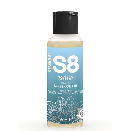 STIMUL8 - S8 REFRESH EROTISCHES BAUMWOLLMASSAGEÖL 50 ML - Größe L
