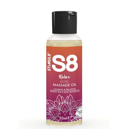 STIMUL8 - S8 RELAX EROTISCHES MASSAGEÖL GRÜNER TEE 50 ML - Größe L
