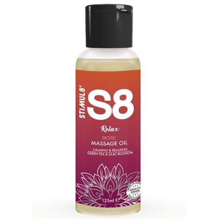 STIMUL8 - S8 RELAX GRÜNER TEE MASSAGEÖL 125 ML - Größe L