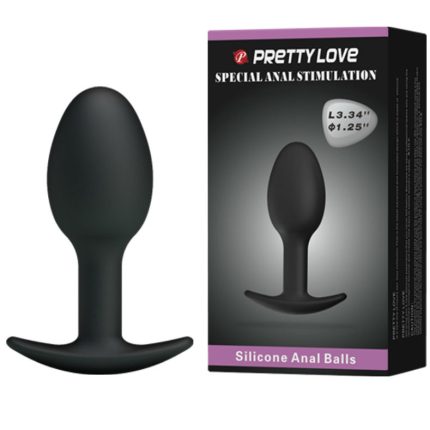 Silikon Analplug 6.5 cm Schwarz