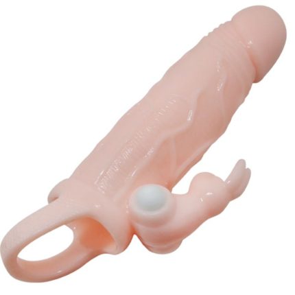 BAILE - BRAVE MAN PENISABDECKUNG MIT KANINCHEN UND DOPPELMOTOR FLEISCH 16.5 CM - Größe 16