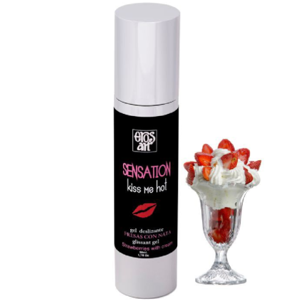 EROS-ART - SENSATTION NATÜRLICHES SCHMIERMITTEL ERDBEER MIT CREME 50 ML - Größe ML