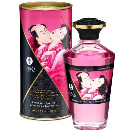 SHUNGA - MASSAGEÖL MIT WÄRMEEFFEKT, INTENSIVEM HIMBEERGESCHMACK, 100 ML - Größe L