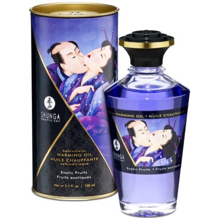 SHUNGA - MASSAGEÖL MIT WÄRMEEFFEKT, GESCHMACK EXOTISCHER FRÜCHTE, 100 ML - Größe L