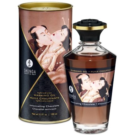SHUNGA - MASSAGEÖL MIT WÄRMEEFFEKT INTENSIVEM SCHOKOLADENGESCHMACK 100 ML - Größe L