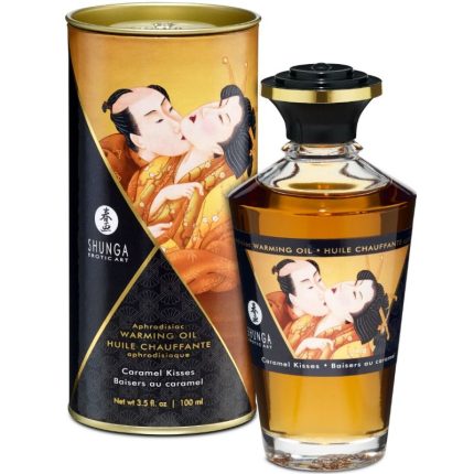 SHUNGA - MASSAGEÖL MIT WÄRMEEFFEKT, KARAMELLGESCHMACK 100 ML - Größe L