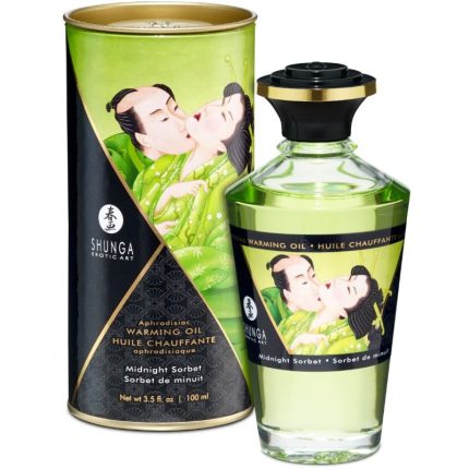 Massageöl mit Wärmeeffekt Mitternachtsorbtgeschmack 100 ml - Größe L