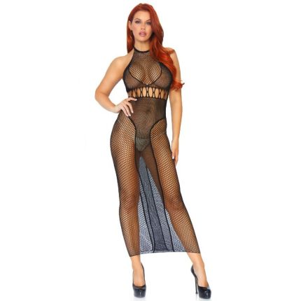Halter Dual Net Rückenloses Kleid