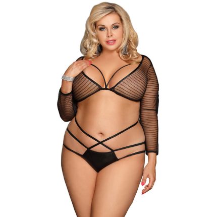 Queen Plus Strappy Top und Panties Set