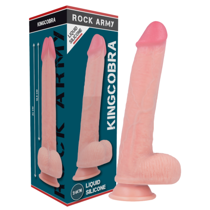 ROCKARMY - LIQUID SILICONE PREMIUM KINGCOBRA REALISTIC 24 CM -O- 4.77 CM - Größe 24