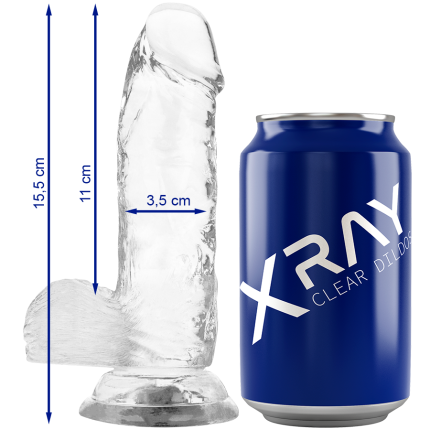 Klarer Hahn mit Bällen 15.5 cm - Größe X