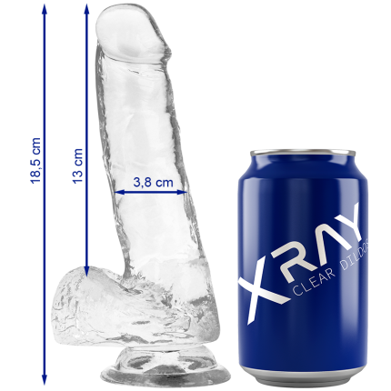 X RAY - KLARER HAHN MIT EIER 18.5 CM -O- 3.8 CM - Größe X