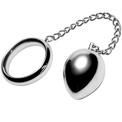 Cockring 40mm mit Kette und Metallkugel