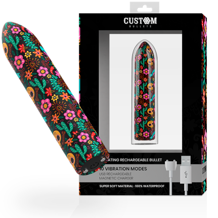 CUSTOM BULLETS - FLORAL RECHARGEABLE BULLET 10 INTENSITIES - Größe 10