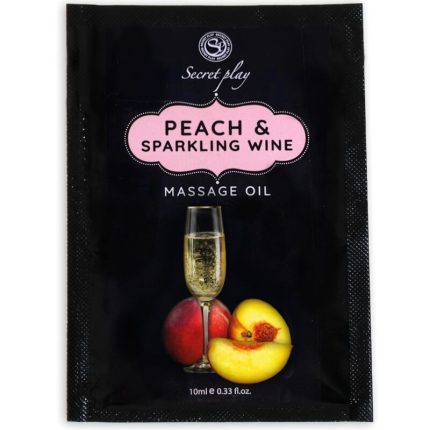 Pfirsich Sekt Massageöl Beutel 10 ml - Größe L