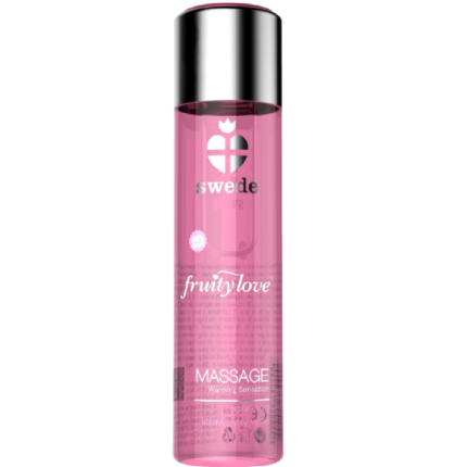 SWEDE - FRUITY LOVE MASSAGEÖL MIT WÄRMENDEM EFFEKT ERDBEERSCHAUMWEIN 120 ML - Größe L