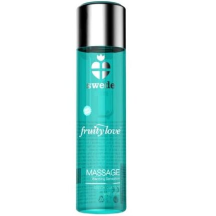 SWEDE - FRUITY LOVE MASSAGEÖL MIT WÄRMENDEM EFFEKT, SCHWARZE JOHANNISBEERE UND LIMETTE 60 ML - Größe L