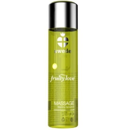 SWEDE - FRUITY LOVE MASSAGEÖL MIT WÄRMENDEM EFFEKT, VANILLE UND GOLDBIRNE 60 ML. - Größe L
