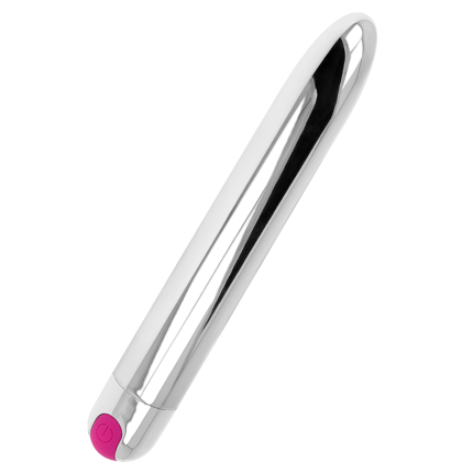 OHMAMA - WIEDERAUFLADBARER SILBERVIBRATOR 10 MODI 18,5 CM - Größe 10