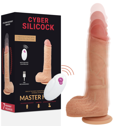 CYBER SILICOCK - FERNBEDIENUNG REALISTISCH MASTER HUCK 20.9 CM -O- 4 CM - Größe 20