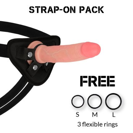 Harness mit flüssigem Silikondildo Avenger 19 cm - Größe 19
