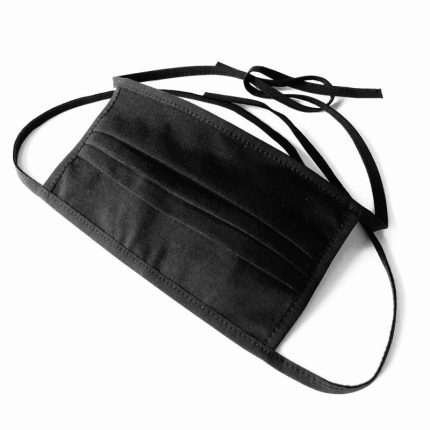 Baumwollmaske 1-lagig zum binden schwarz - STANDARD 100 by OEKO-TEX - Größe 100